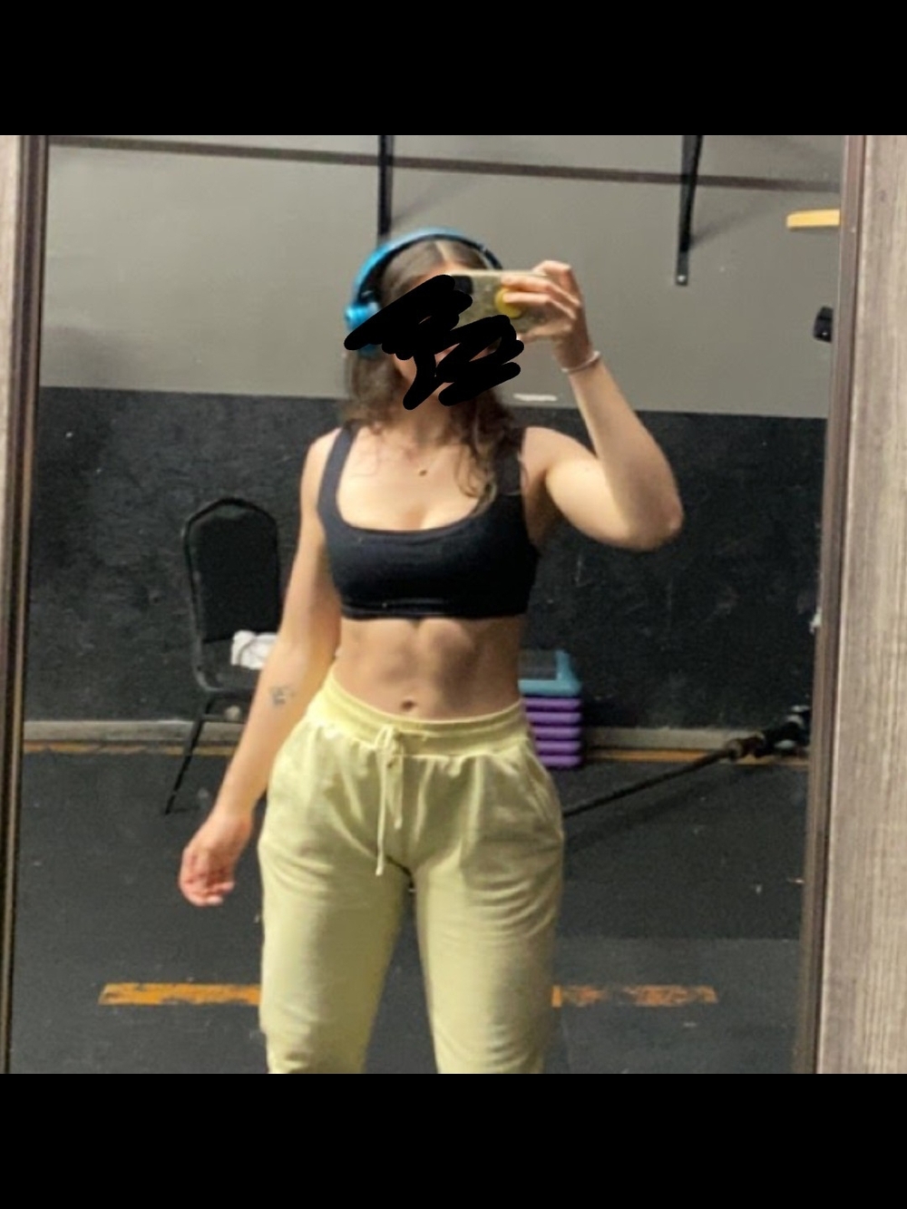 Black Sports Bra/ Swim Top, Open/Tie Back